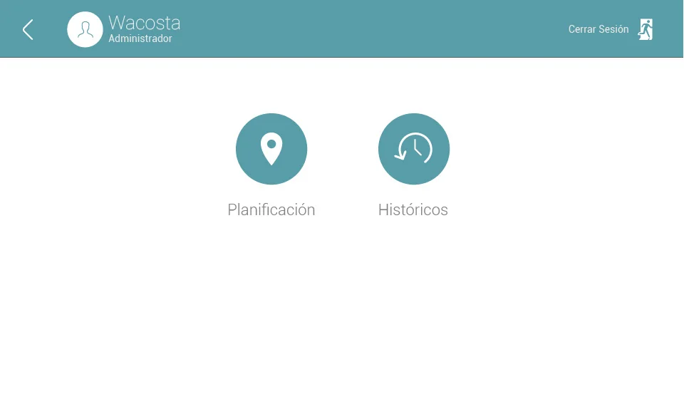 Menú de asignaciones de caminantes a territorios