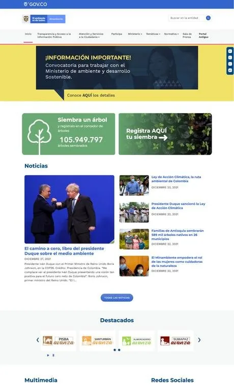 Portada de Convocatorias con el contador de siembra