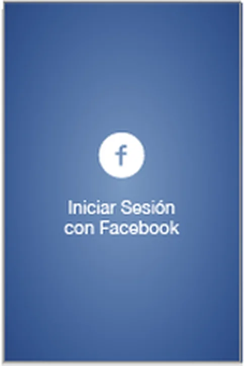 Pantalla de acceso con Facebook