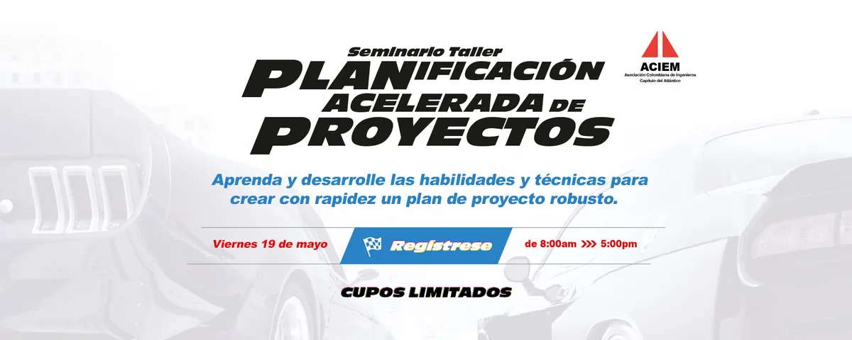 Banner web del seminario Planificación Acelerada de Proyectos