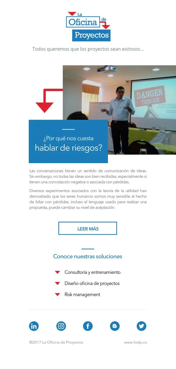 Mailing: ¿Por qué nos cuesta hablar de riesgos?