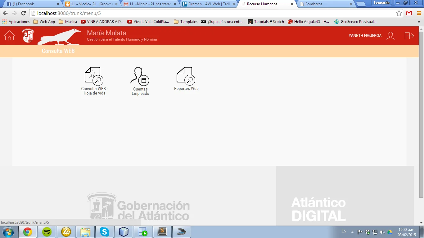 Módulo de consulta web para el funcionario