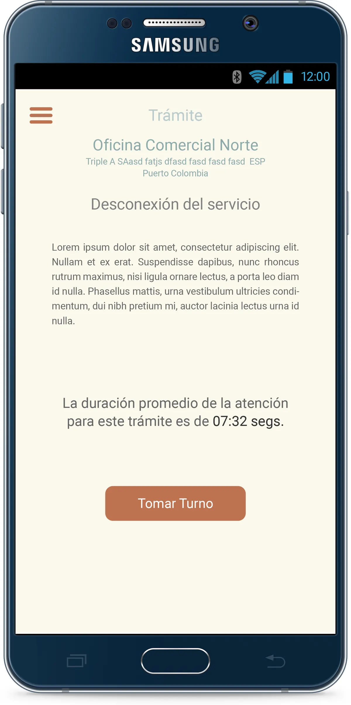 Tramites detalle tomar turno — AirTramit