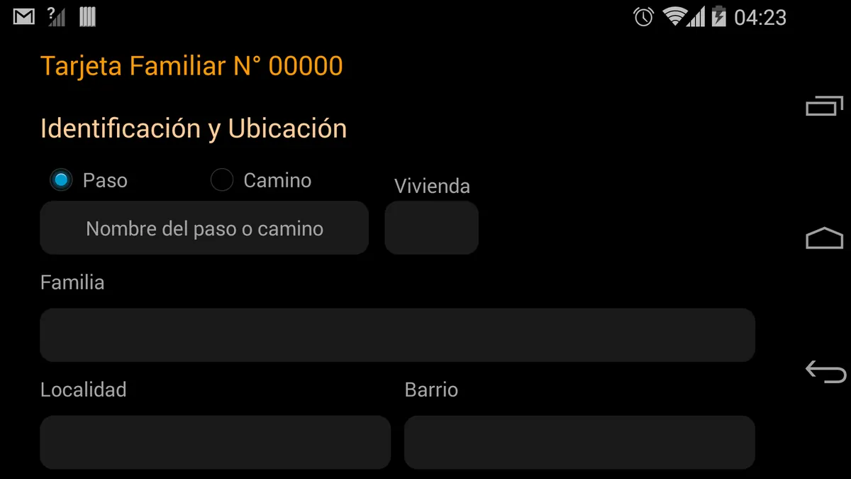 Identificacion ubicacion app parte — Caminantes de la Salud