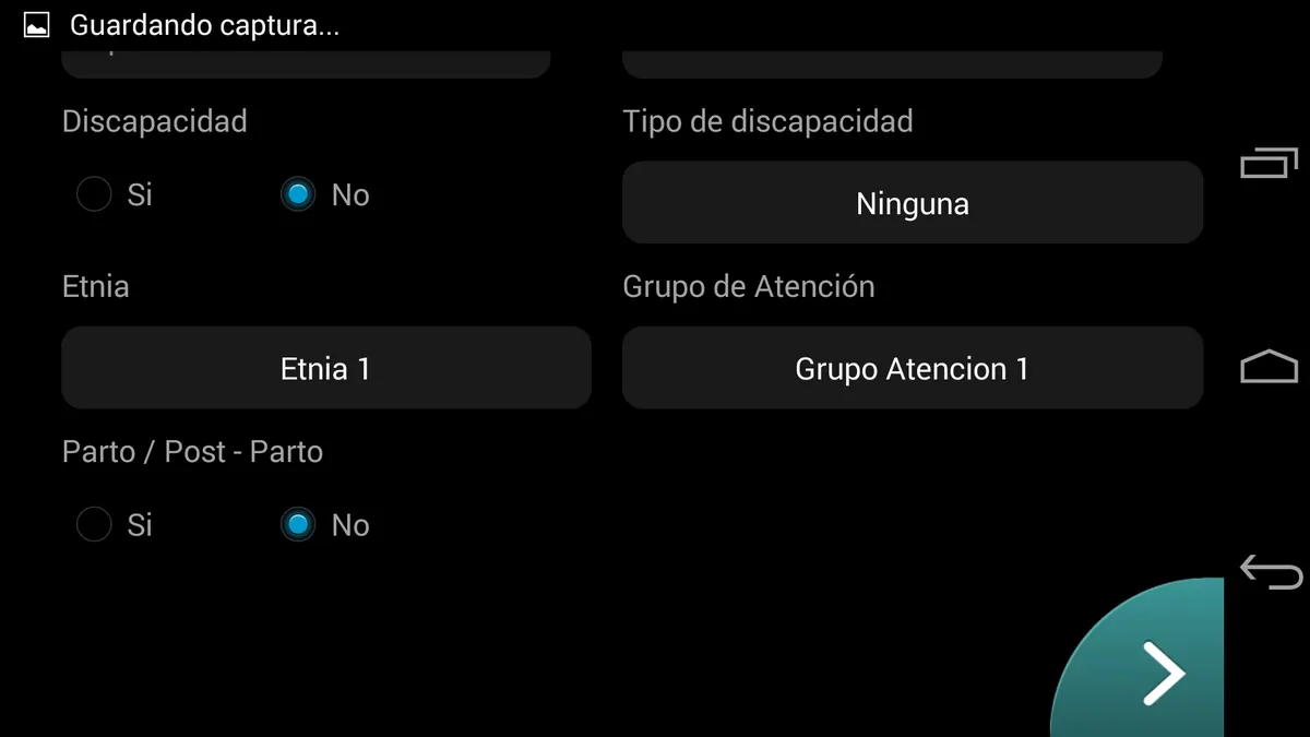 Agregar persona app parte — Caminantes de la Salud