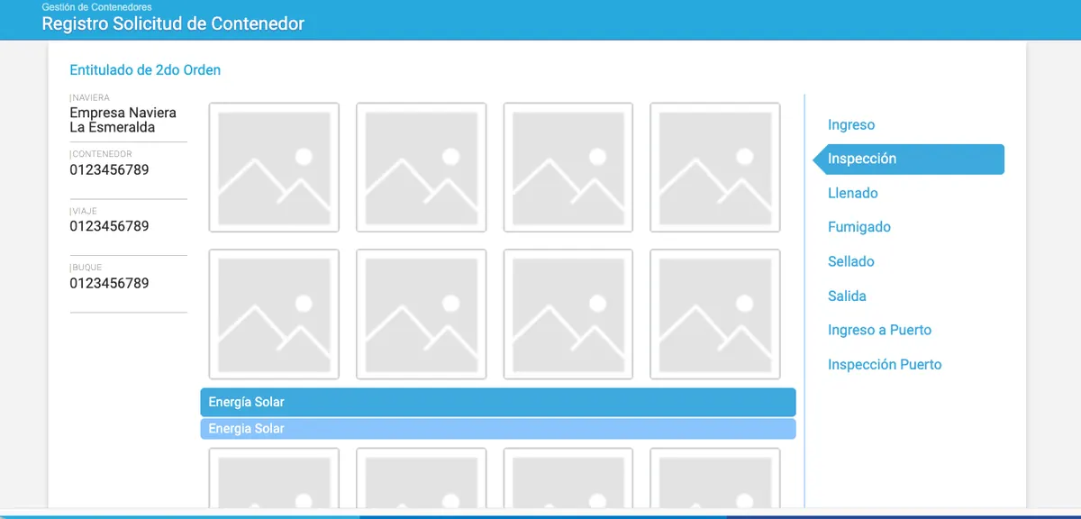 Dashboard — Gestión de Contenedores