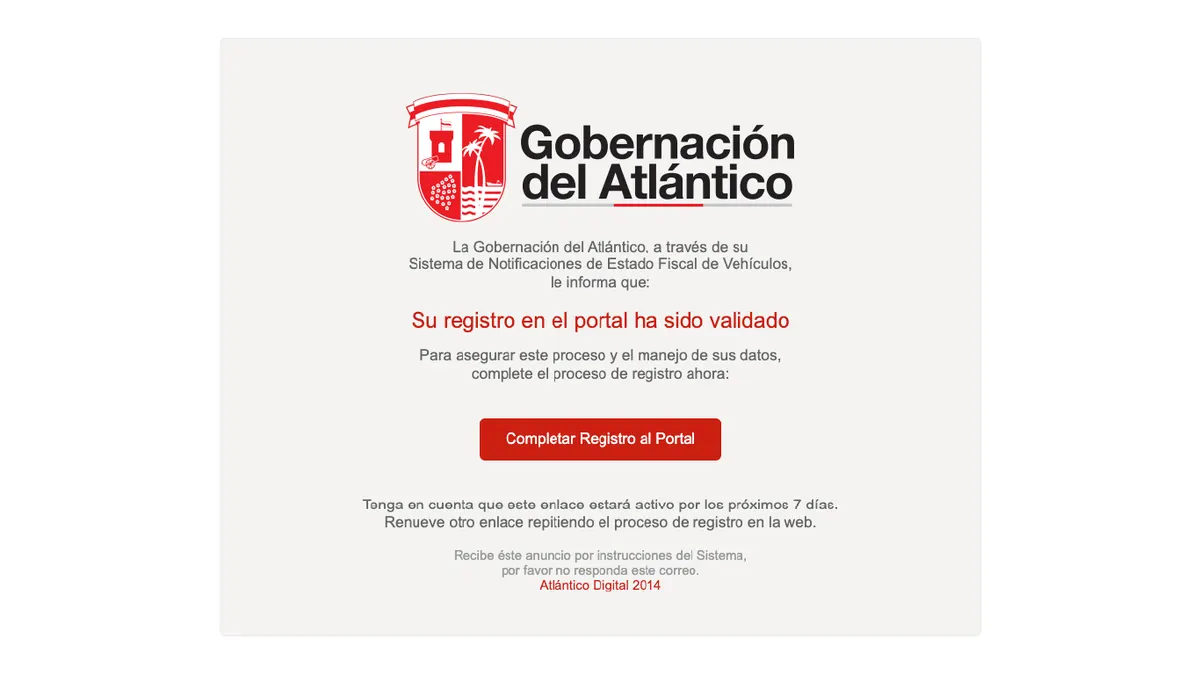 Mailing — Impuesto Vehicular