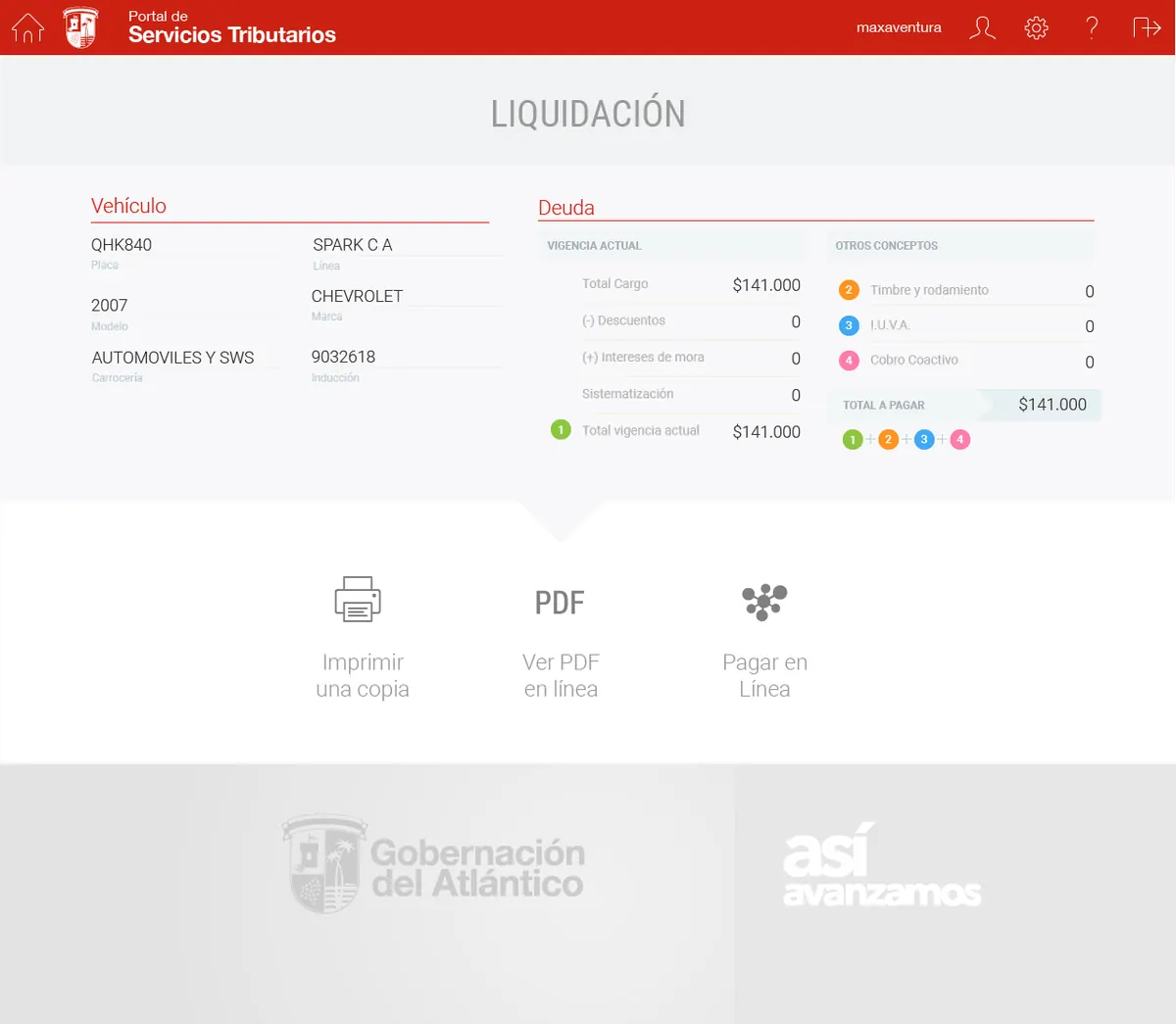 Mesa de trabajo — Portal de Servicios Tributarios
