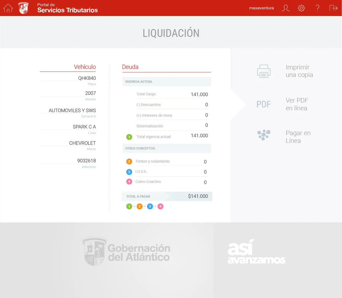 Mesa de trabajo — Portal de Servicios Tributarios
