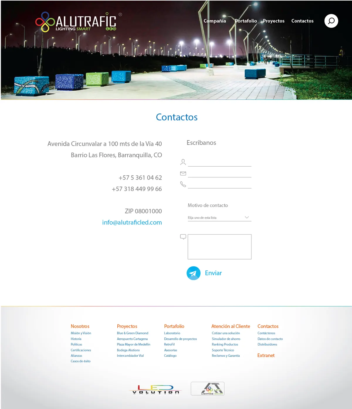 Web contactos — Alutrafic LED