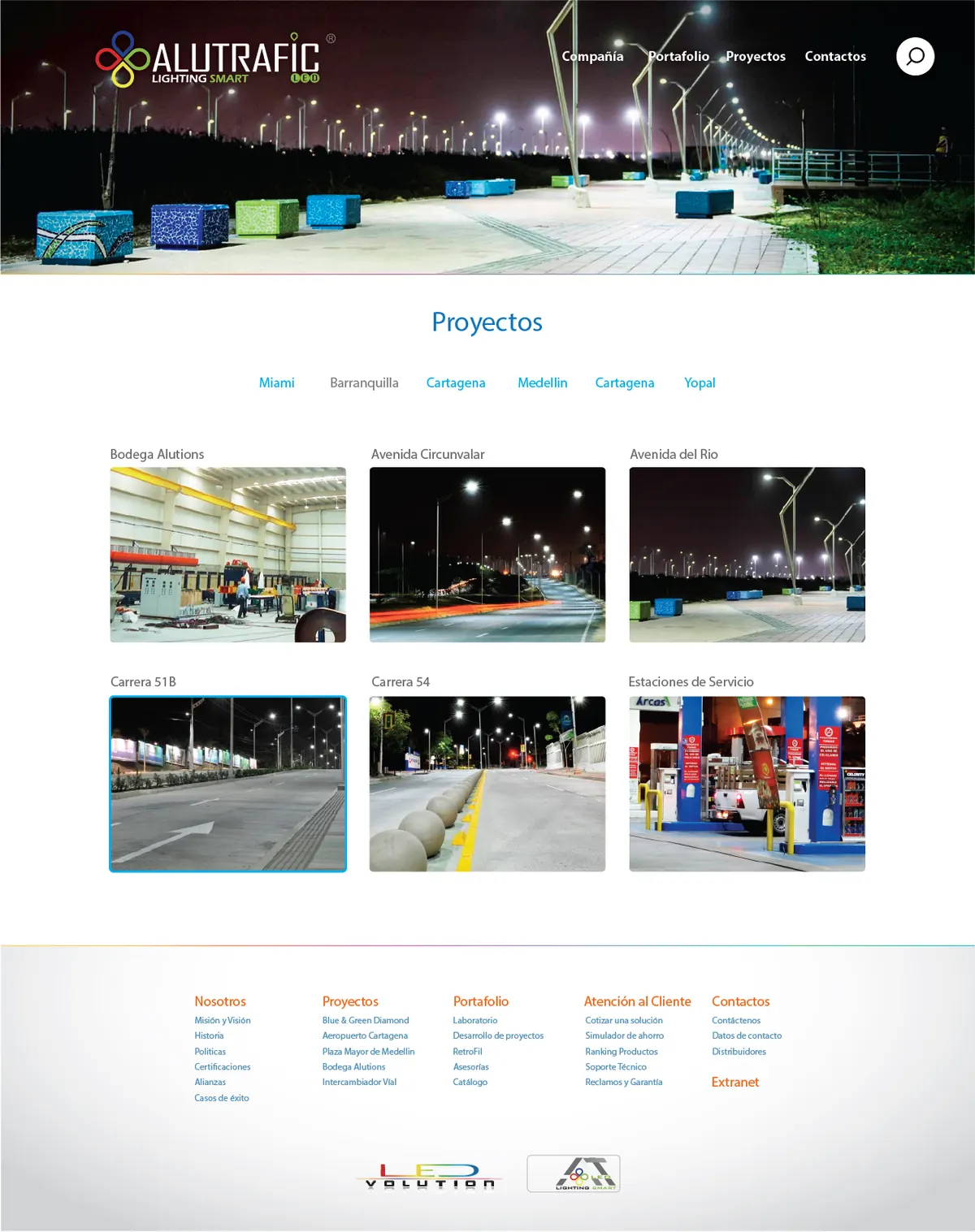 Web proyectos — Alutrafic LED