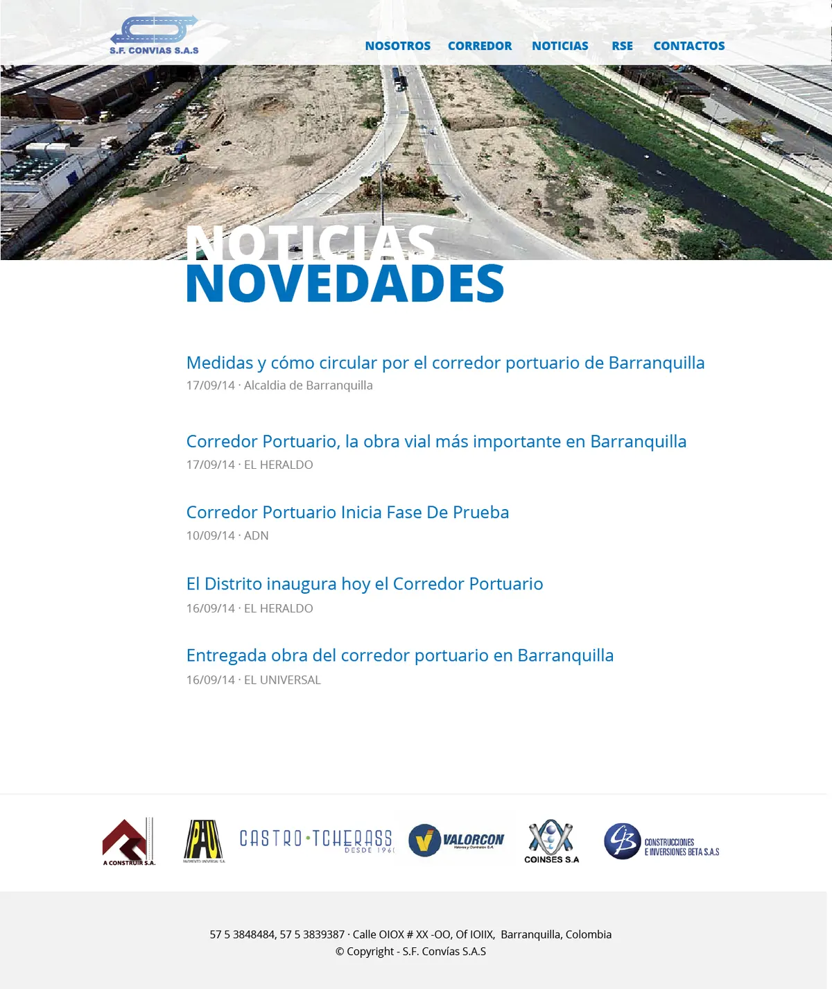Web noticias — ConCorPor · Corredor Portuario