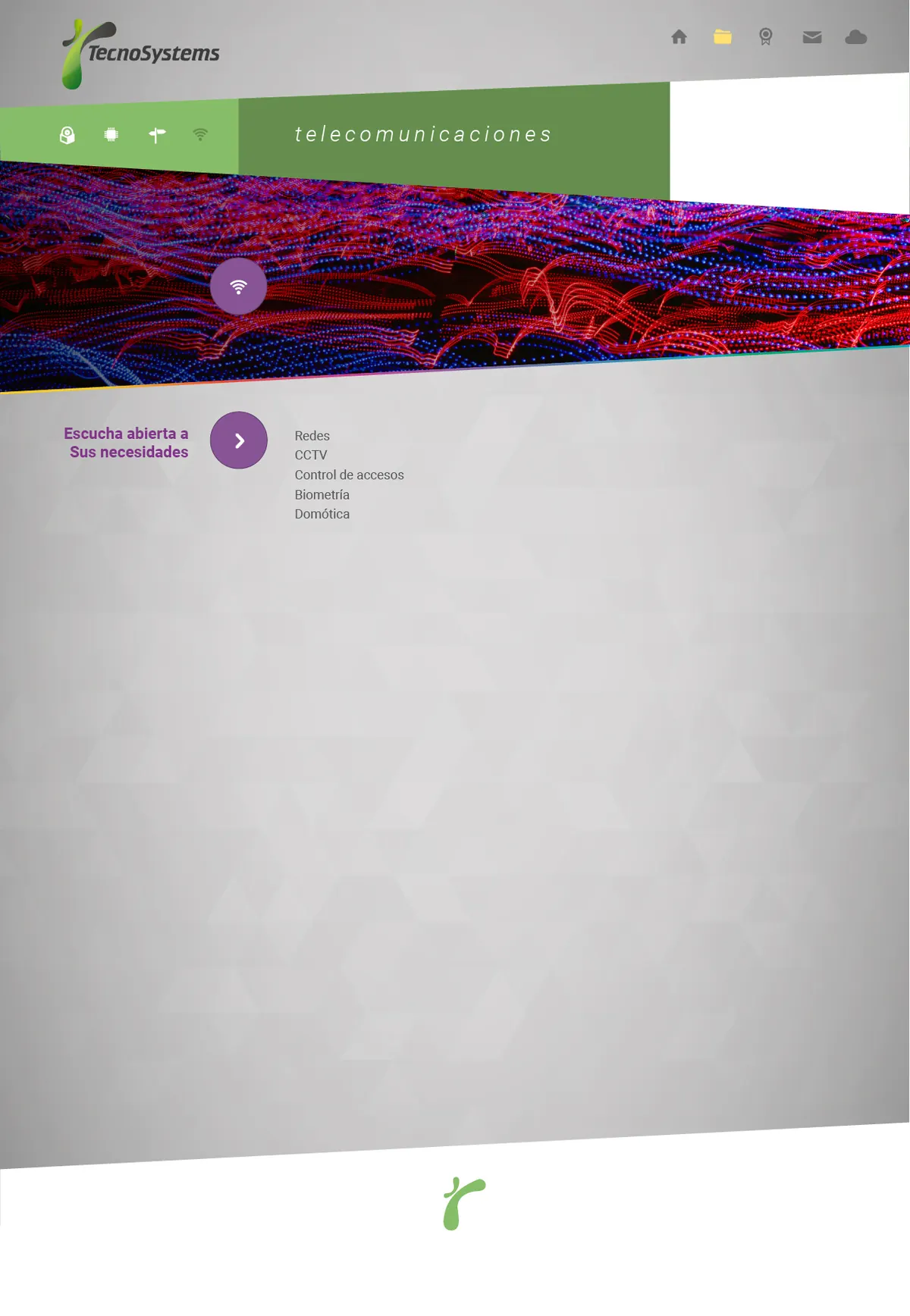 Tecnosystems website telecomunicaciones — Sitio de Tecnosystems